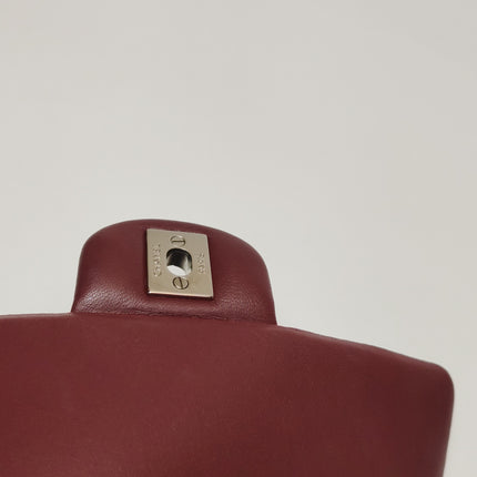 Chanel Classic Flap Rectangular Mini Burgundy Lambskin Silver HW, 2019