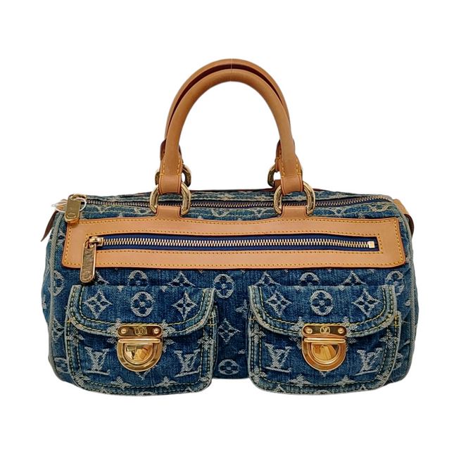 Louis Vuitton Blue Denim Neo Speedy Boston Bag-Luxbags