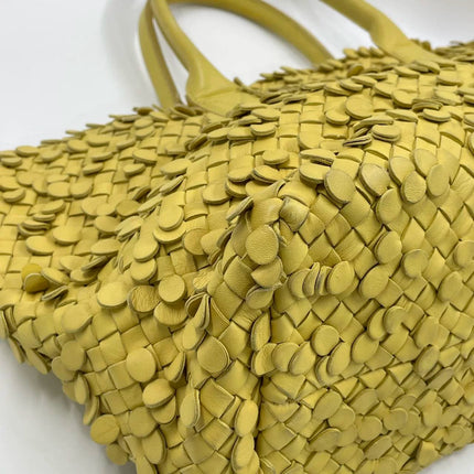Bottega Veneta Cabat Limited Poussin Paillettes Tote Yellow