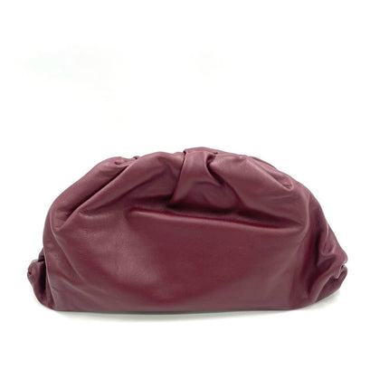Bottega Veneta Pouch Calfskin Leather Burgundy Large