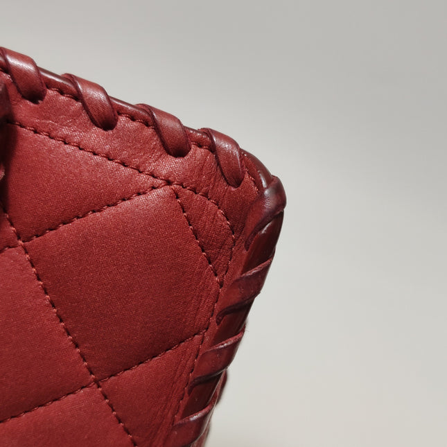 Chanel Classic Flap Medium Happy Stitch Red Aged Calfskin Leather Gold Hardware, 2015-2016