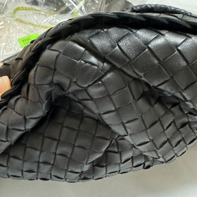 Sold Bottega Veneta Belly Hobo Intrecciato Leather Black Large 52cm