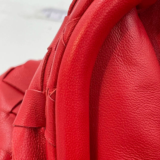 Sold Bottega Veneta Pouch Large Intrecciato Leather Clutch Red