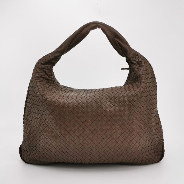 Bottega Veneta Veneta Hobo Maxi Dark Brown Lambskin Leather 53cm