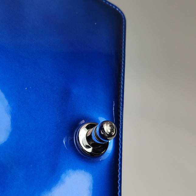 Chanel Le Boy Small Electric Royal Blue Patent Leather Bag