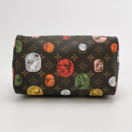 Louis Vuitton Speedy 25 Bandouliere Fornasetti Louvre Stamps