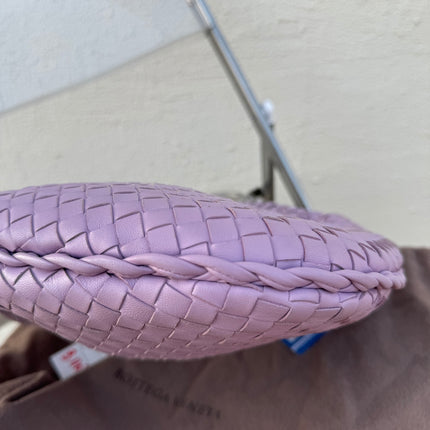 Sold Bottega Veneta Veneta Hobo Medium Lilac Lavender Intrecciato Leather Bag 40cm