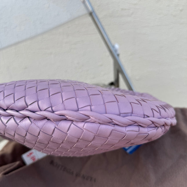 Sold Bottega Veneta Veneta Hobo Medium Lilac Lavender Intrecciato Leather Bag 40cm