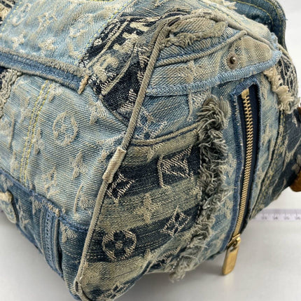 Louis Vuitton Patchwork Speedy 30 Blue Denim Handbag