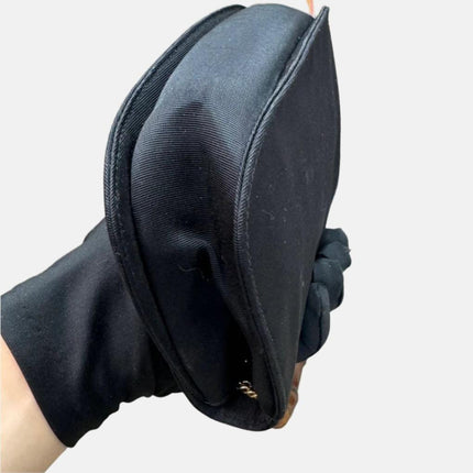 Gucci Bamboo 1947 Night Super Mini Black Nylon Evening Bag with Original Chain