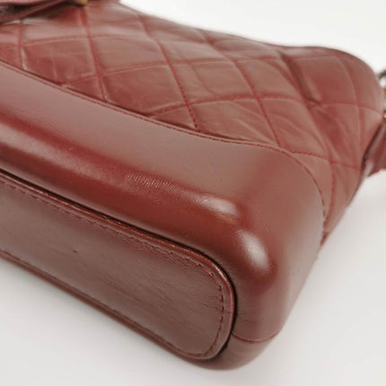 Sold Chanel Gabrielle Hobo 2018 Burgundy Leather Small Crossbody Bag