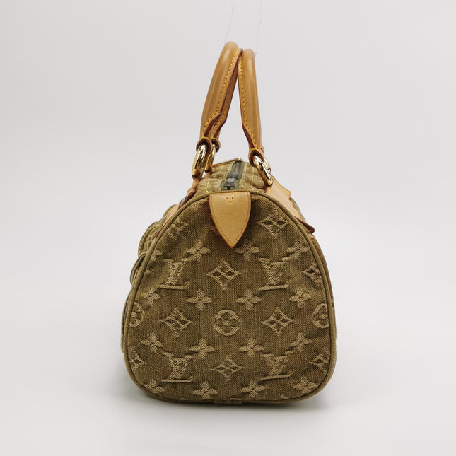 Louis Vuitton Green Denim Neo Speedy Boston Bag