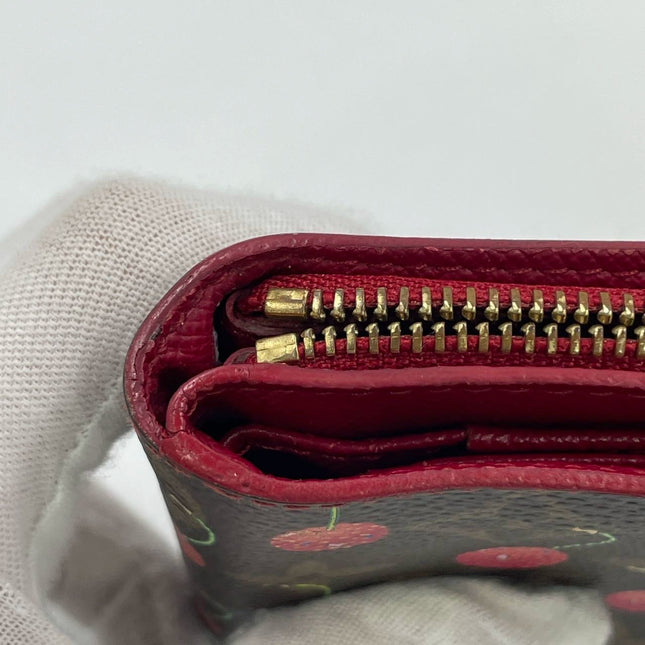 Louis Vuitton Limited Edition Monogram Cherry Compact Zippy Wallet