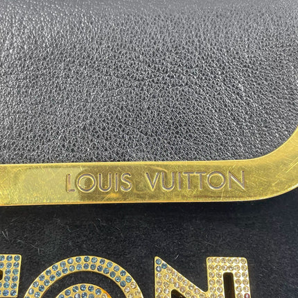 Louis Vuitton Avant-Garde Pochette Clutch Suede Leather Crystal Logo, 2011