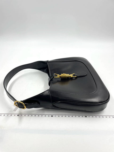 Sold Gucci Jackie 1961 Black Leather Bag with Adjustable Strap