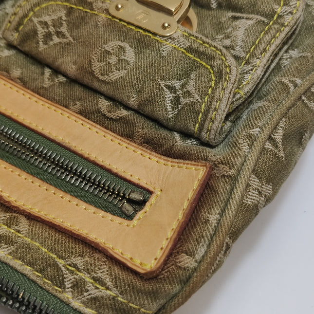 Louis Vuitton Green Denim Neo Speedy Boston Bag
