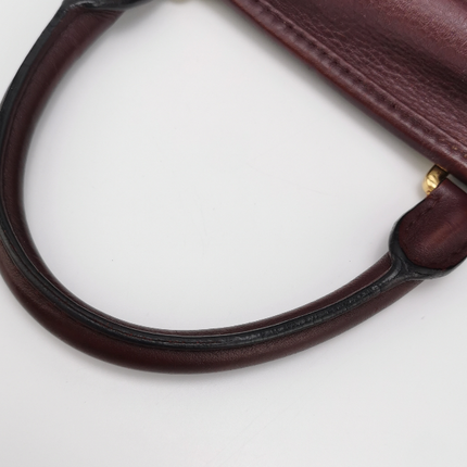 Sold Loewe Amazona 29 in Burgundy Calfskin Leather and Gold-tone Hardware