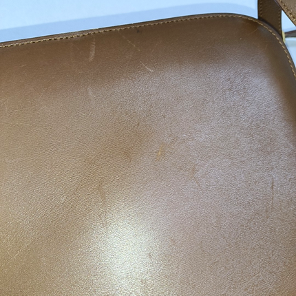 CELINE Classic Box Flap Caramel Brown Leather crossbody bag