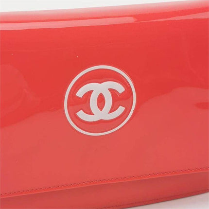 Sold Chanel Wallet on Chain Classic Flap Coral Pink Patent Leather