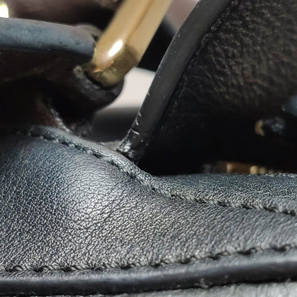 Loewe Puzzle Medium Polka Dots Brown Black Leather