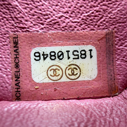 Chanel Classic Flap Mini 2013 Pink Lambskin Leather Silver Hardware