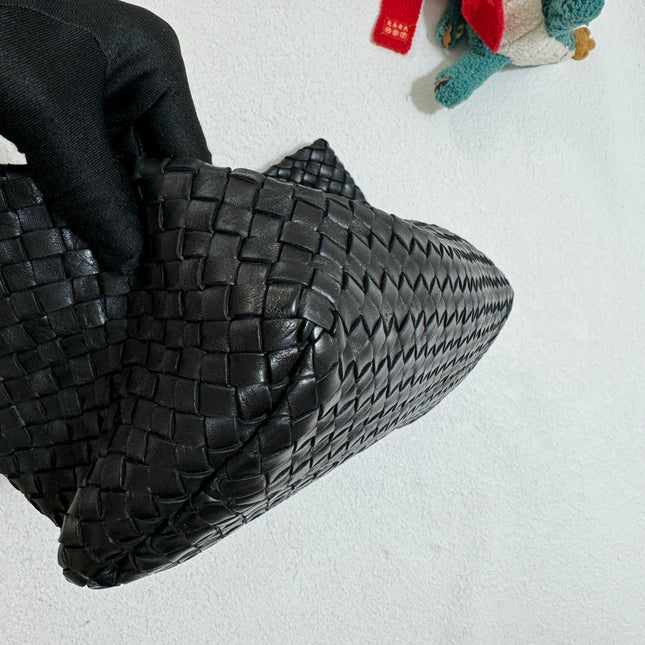 Sold Bottega Veneta Cabat Small Intreccio Leather Tote Bag Black