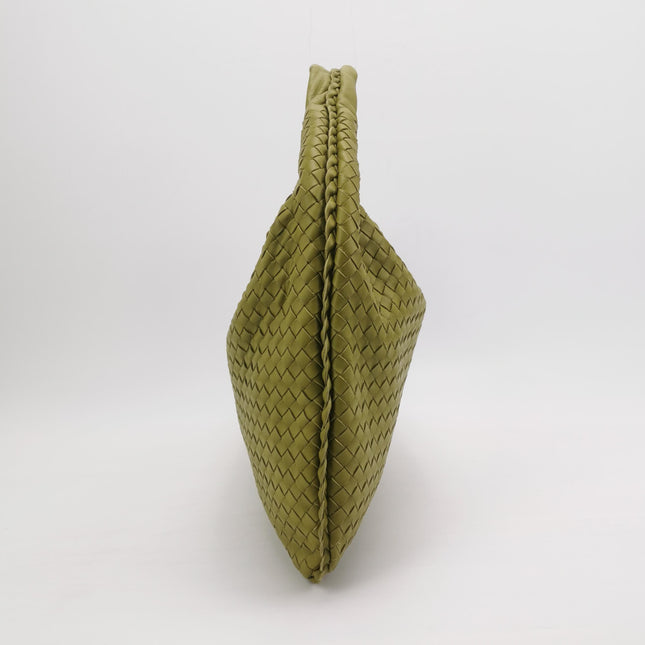 Bottega Veneta Veneta Hobo Avocado Green 47cm Lambskin Leather