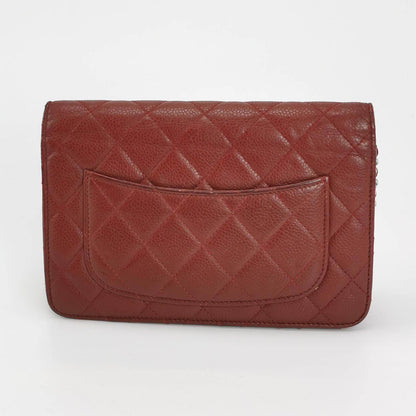 Sold Chanel Wallet on Chain Classic Flap Burgundy Caviar Leather