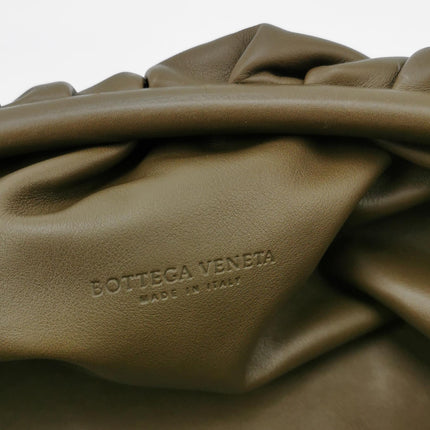 Bottega Veneta Pouch Calfskin Leather Dark Green Large