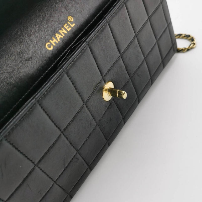 Chanel East West Chocolate Bar Black Leather