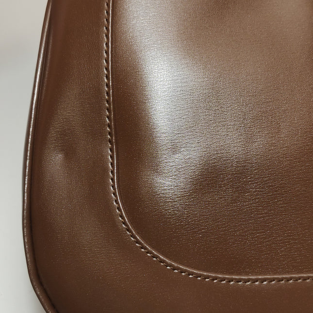 Gucci Jackie 1961 Small Brown Smooth Leather Bag