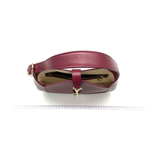 Sold Gucci Jackie 1961 Small Ancora Red Burgundy Leather Shoulder Bag Clasp S24 No Strap