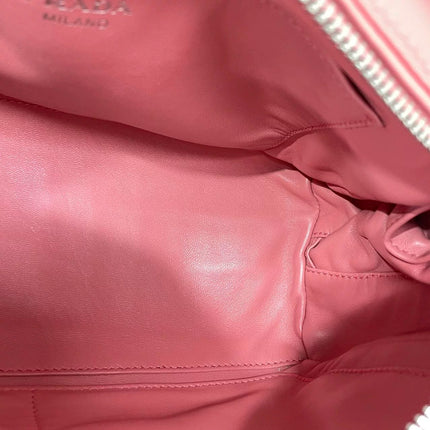 Prada Inside Bag Red Crocodile Leather Pink Lambskin Leather Interior Medium