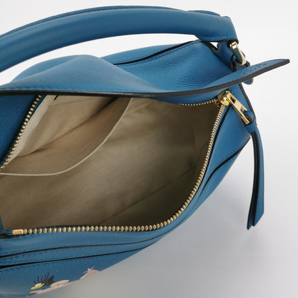 Loewe x Spirited Away Studio Ghibli Collection Puzzle Small Blue Crossbody Bag