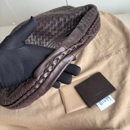 Sold Bottega Veneta Hobo Bag Large Dark Chocolate Brown Lambskin with Studs 47cm