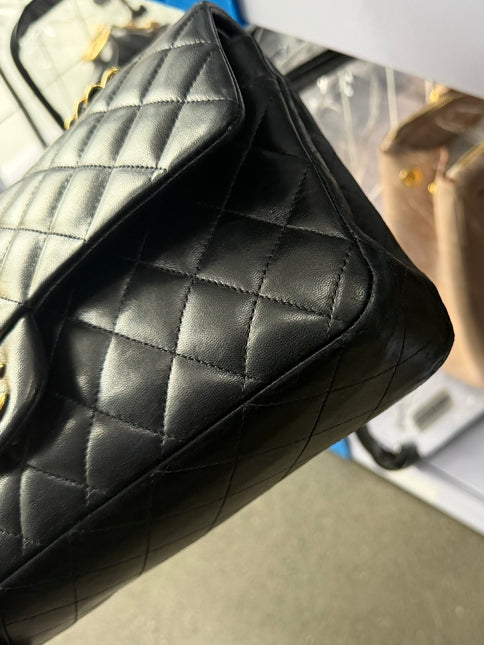 Chanel Classic Flap Medium Black Lambskin Leather Gold Hardware 2009-2010