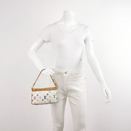 Louis Vuitton x Takashi Murakami Pochette Accessoire White Multicolor