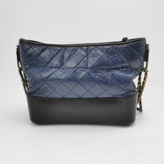 Chanel Gabrielle Hobo 2018 Navy Leather Medium Crossbody Bag
