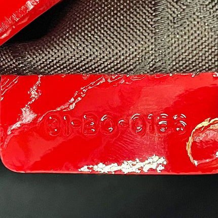 Lady Dior Patent Leather Red Mini handbag with gold hardware