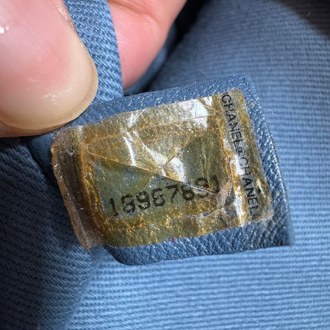 Chanel Deauville Tote Medium Light Blue Grey Denim Top Handle 2013-2014