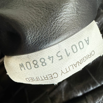 Bottega Veneta Jodie Medium Black Lambskin Leather Silver Hardware