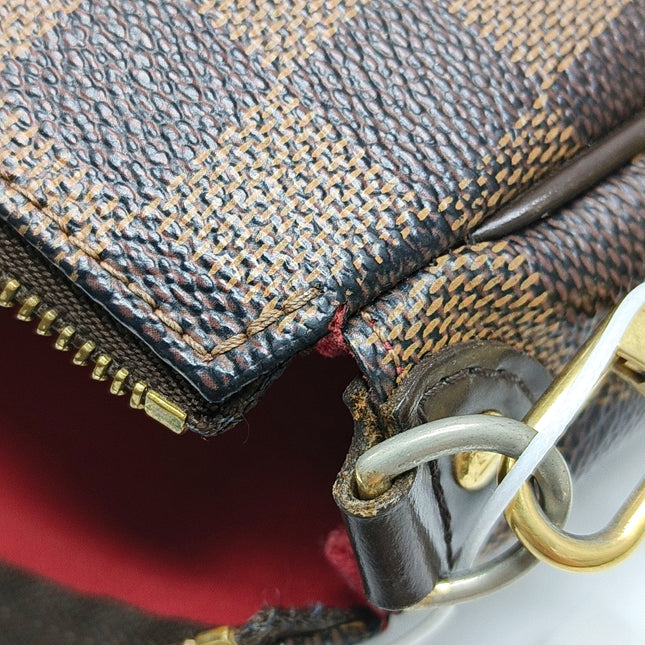 Louis Vuitton Eva Brown Damier Ebene Monogram Shoulder Bag with Strap