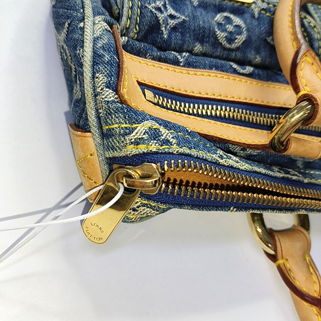 Louis Vuitton Blue Denim Neo Speedy Boston Bag