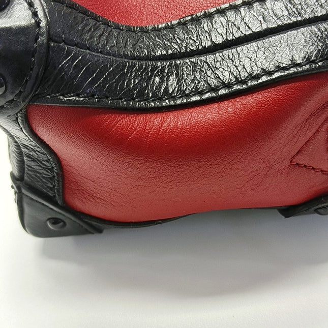 Louis Vuitton Petite Malle Mini Soft Trunk Red and Black Leather Crossbody Bag