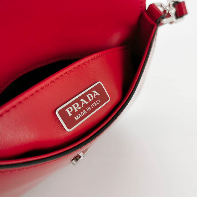Sold Prada Cleo Flap Red Leather Small Shoulder bag