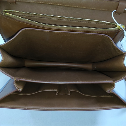 CELINE Classic Box Flap Caramel Brown Leather crossbody bag