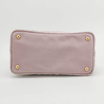 Sold Prada Canape Canvas Tote Small Pink Top Handle Bag with Strap