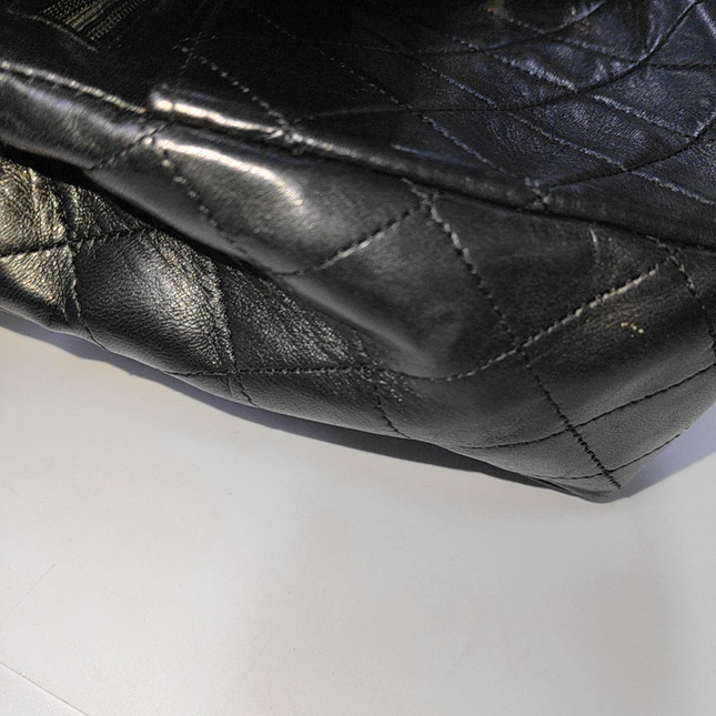 Chanel Classic Flap Vintage Large Black Lambskin Leather with 24k Gold Hardware, 1989-1991