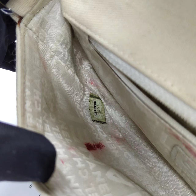 Chanel Ivory Jersey Evening Bag with Mirrored Pyramid Studs Ice Cube Chocolate Bar Shoulder Bag