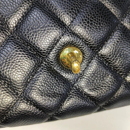Chanel Classic Flap Maxi 2009 Black Caviar Leather Single Flap with Gold Hardware